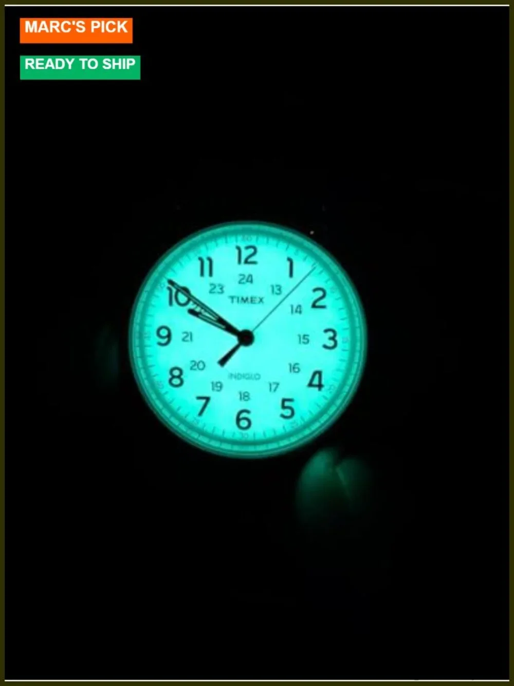 40mm Brass Case Quartz Watch with Genuine Leather Strap